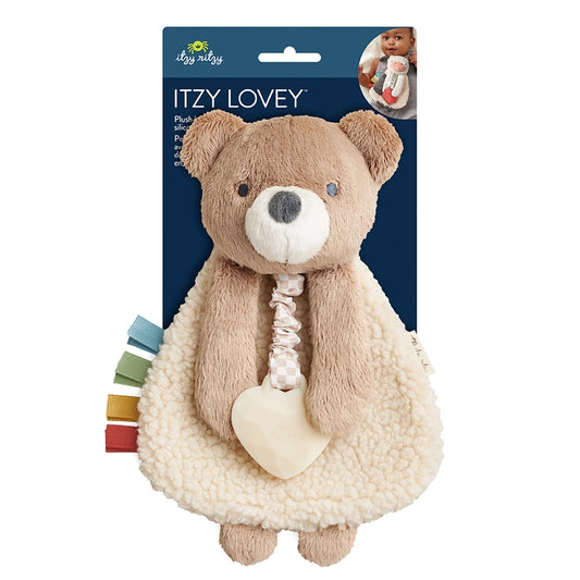 Itzy Ritzy - Itzy Lovey™ Theo Bear Plus with Silicone Teether Toy