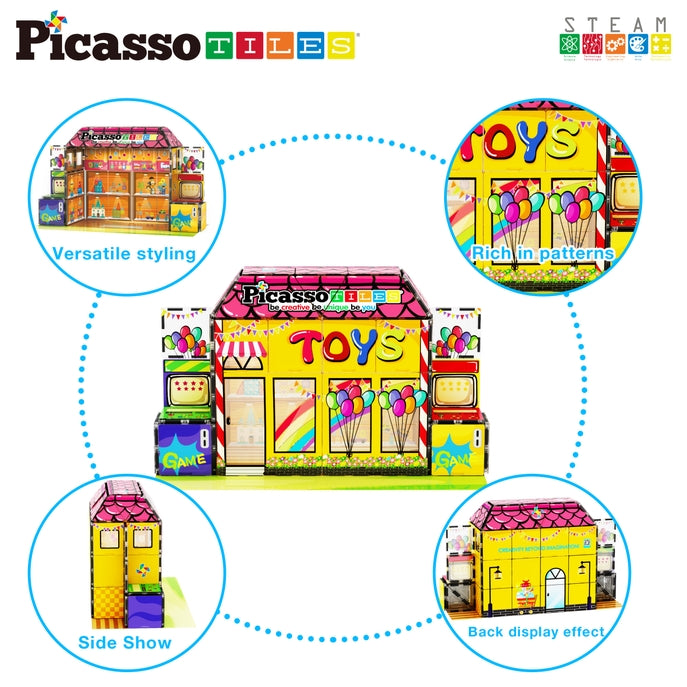 PicassoTiles 60pc Toy Shop Set