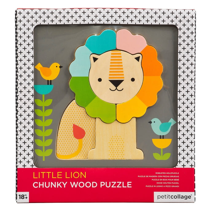 Petit Collage Chunky Wood Puzzle -  Little Lion