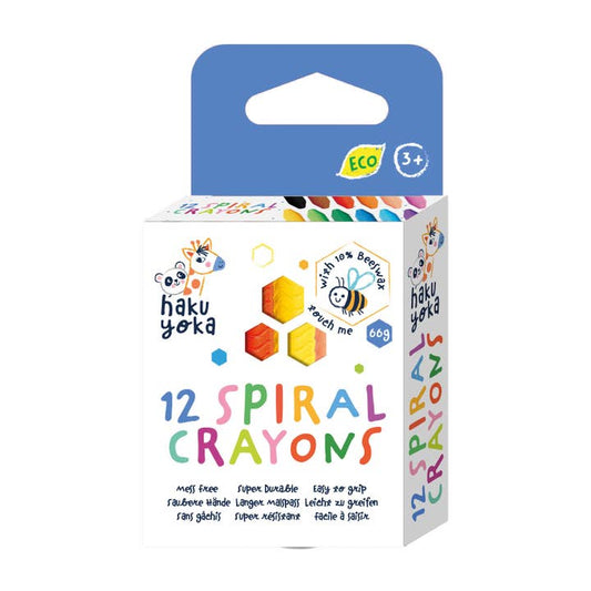 Spiral Crayons with Beeswax - 12 crayons