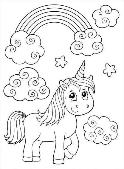 Unicorns Coloring Book