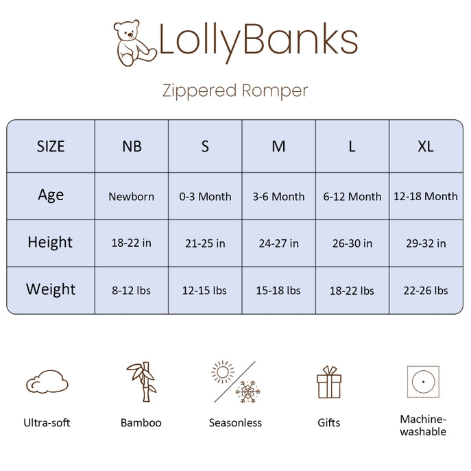 LollyBanks - Bamboo Romper w/ Two Way Zipper - Child of God