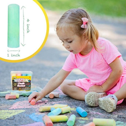 Sidewalk Chalks 12pc Chalk Bucket