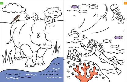 Dot-to-Dot Coloring Book - Animals