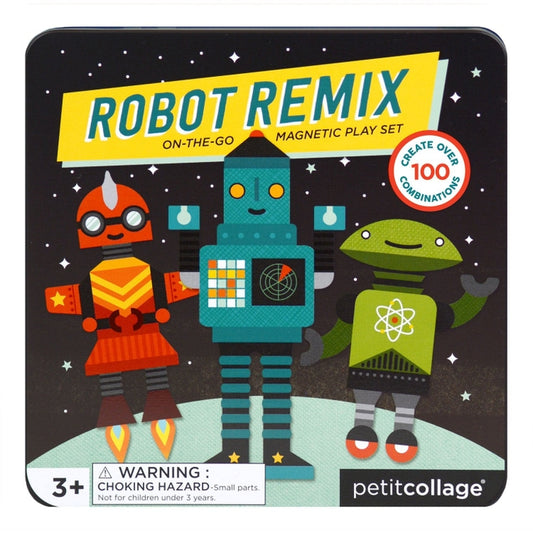 Petit Collage Magnetic Play Set - Robot Remix