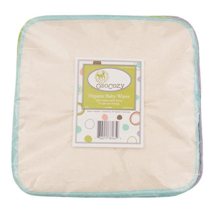 OsoCozy Organic Unbleached Terry Flannel Wipes - 12pk