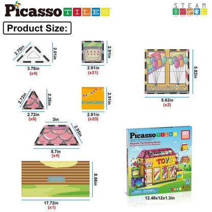 PicassoTiles 60pc Toy Shop Set