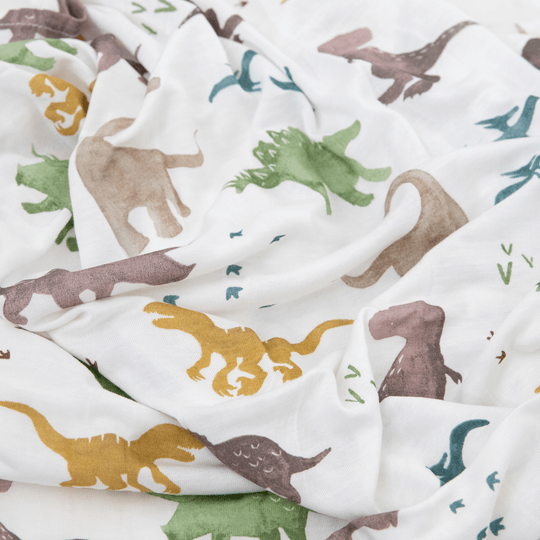 Little Unicorn Stretch Knit Swaddle Blanket 2 Pack - Dino Pals