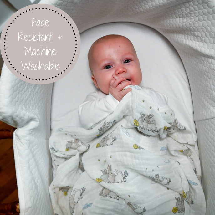 Lollybanks Cotton Swaddle Blanket - SomeBunny Loves You