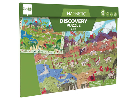 Scratch Europe - 2 In 1 Magnetic Puzzle - Discovery - Dino