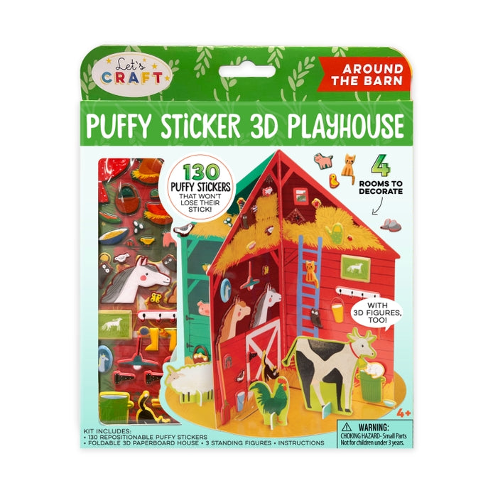 Puffy Sticker 3D Playhouse - Around the Barn