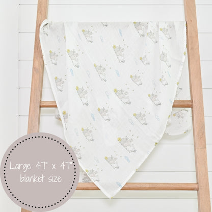 Lollybanks Cotton Swaddle Blanket - SomeBunny Loves You