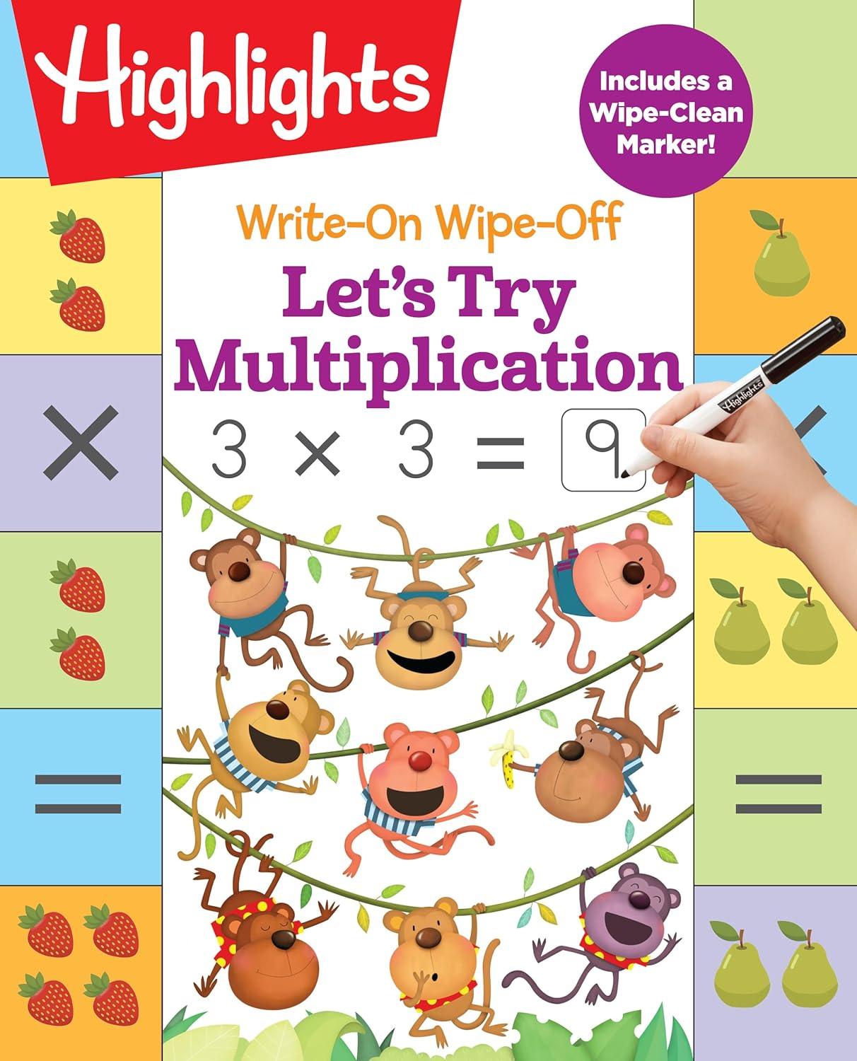 Highlights Write-on Wipe-off Let's Try Multiplication