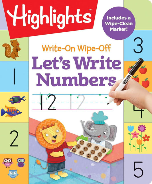 Highlights Write-on Wipe-off Let's Write Numbers