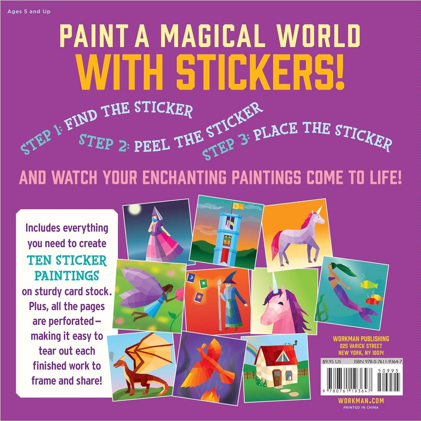 Paint by Sticker Kids: Unicorns & Magic