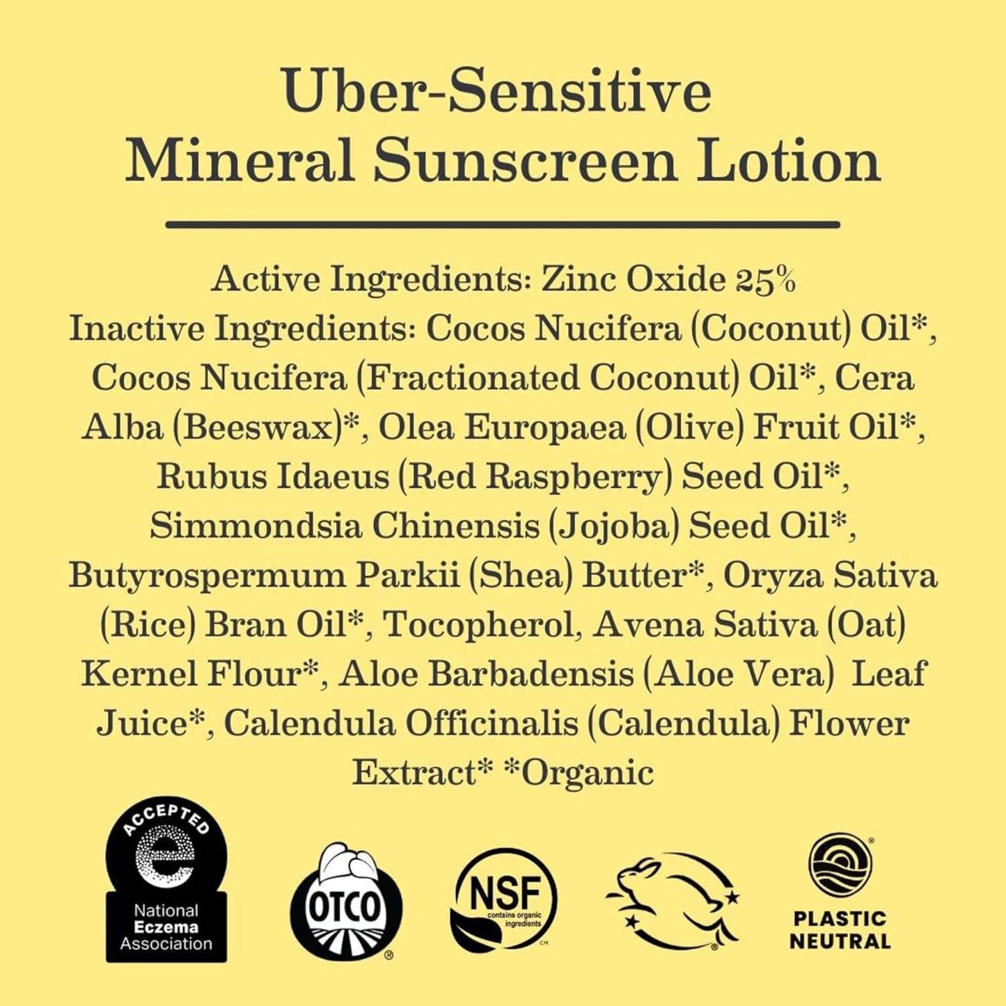 Uber-Sensitive Mineral Sunscreen Lotion - SPF 40