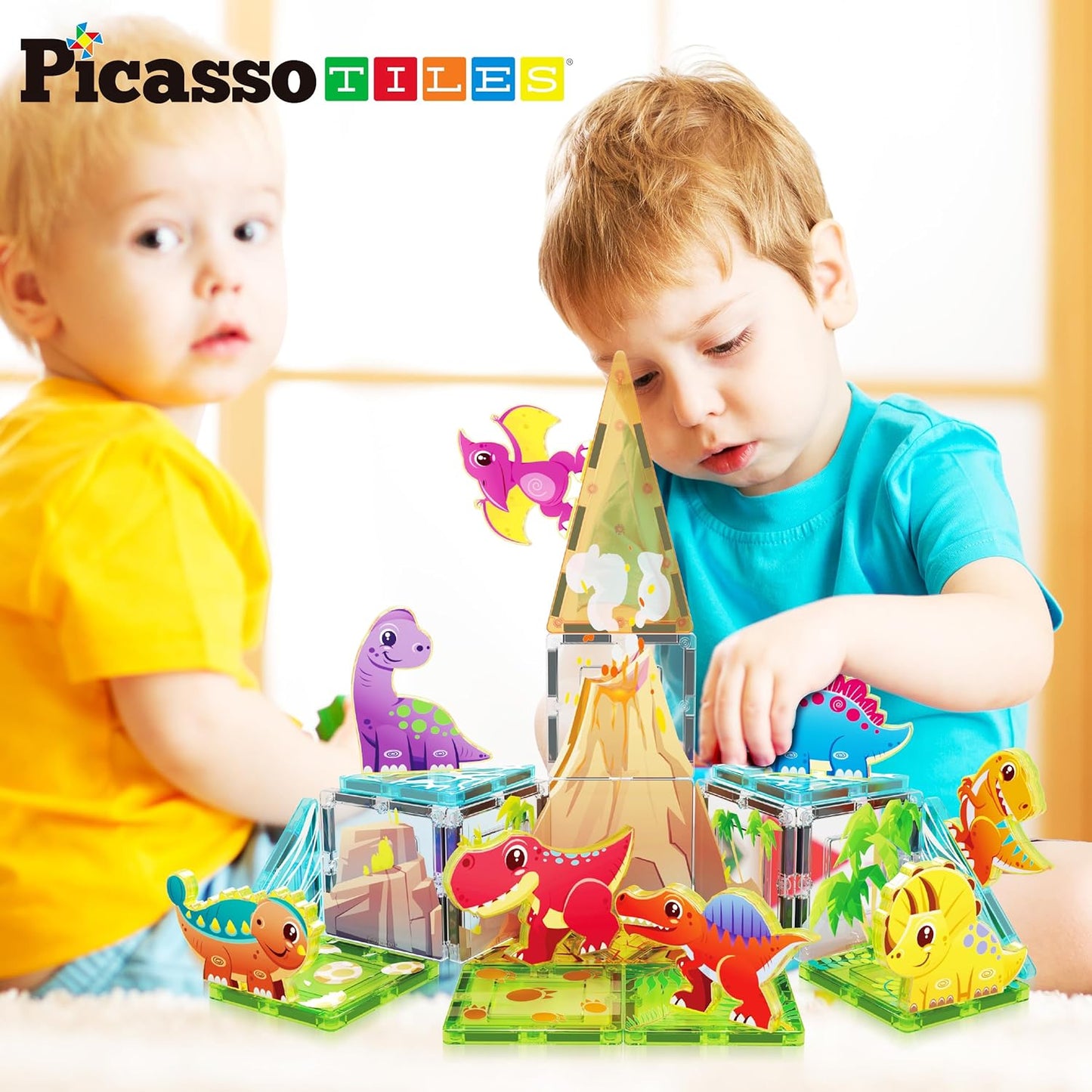 PicassoTiles - 26pc Dinosaur Theme Set