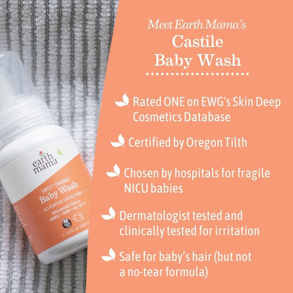 earth mama organics Sweet Orange Baby Wash - 5.3 fl. oz.