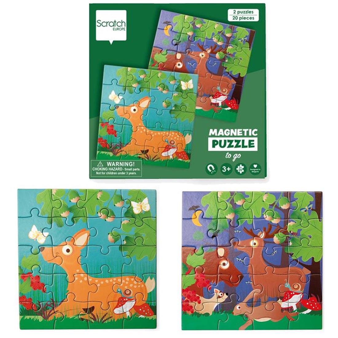 Scratch Europe - Magnetic Puzzle Book Forest Life