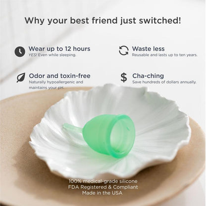 Saalt Menstrual Cup - Seafoam Green