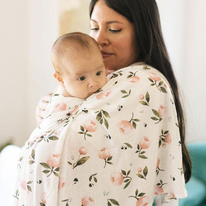 Little Unicorn Stretch Knit Swaddle Blanket - Watercolor Rose