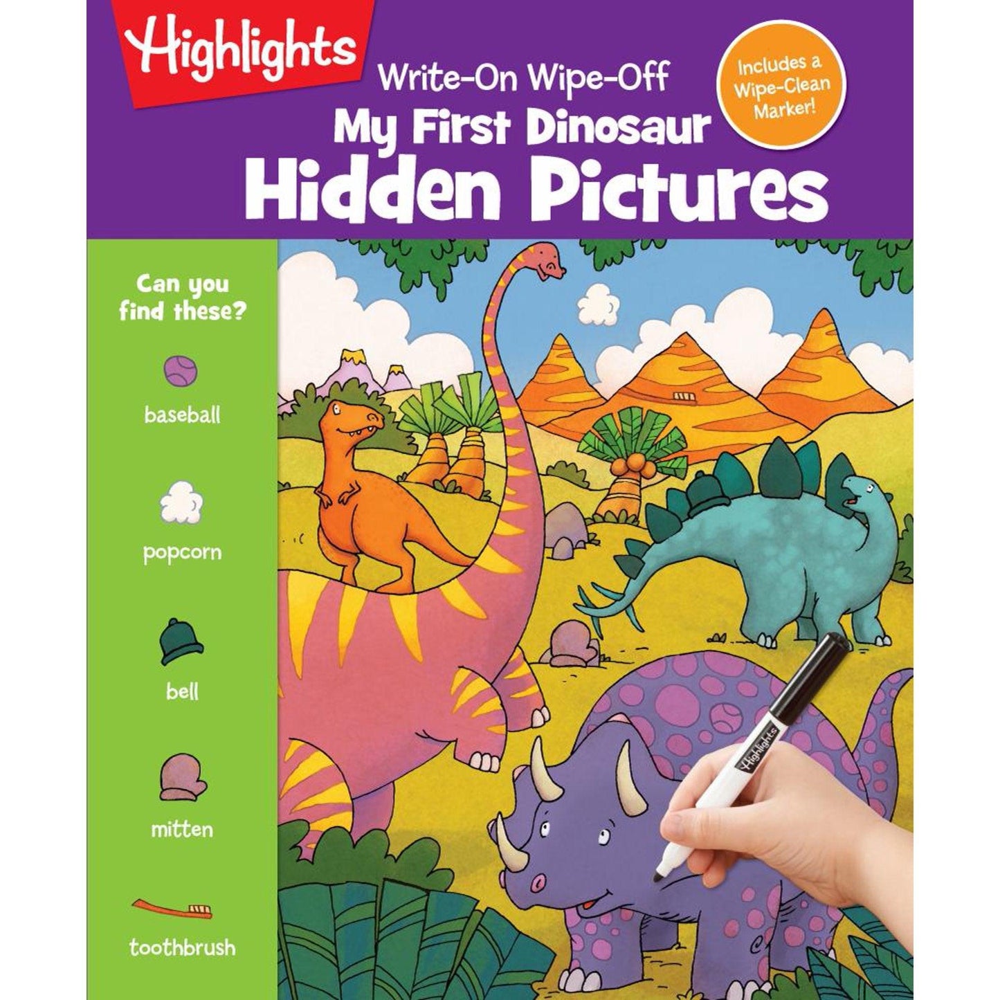 Highlights Write-On, Wipe-Off My First Hidden Pictures - Dinosaurs