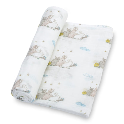 Lollybanks Cotton Swaddle Blanket - SomeBunny Loves You