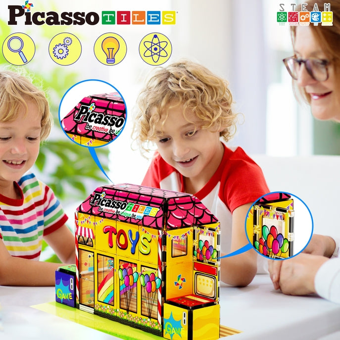 PicassoTiles 60pc Toy Shop Set