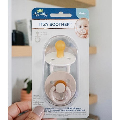 Itzy Ritzy Soother™ Natural Rubber Paci Sets - Coconut + Toast