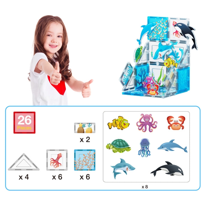 PicassoTiles - 26pc Marine World Set