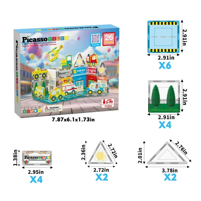 PicassoTiles - 26pc Metro City Set