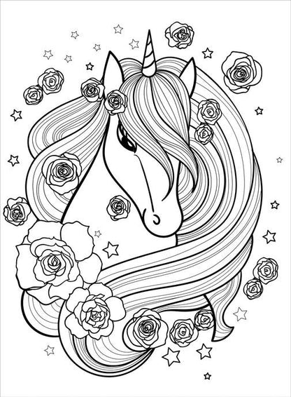 Unicorns Coloring Book