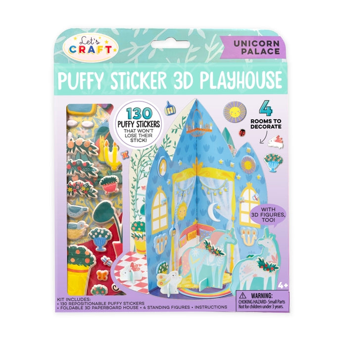 Puffy Sticker 3D Playhouse - Unicorn Palace