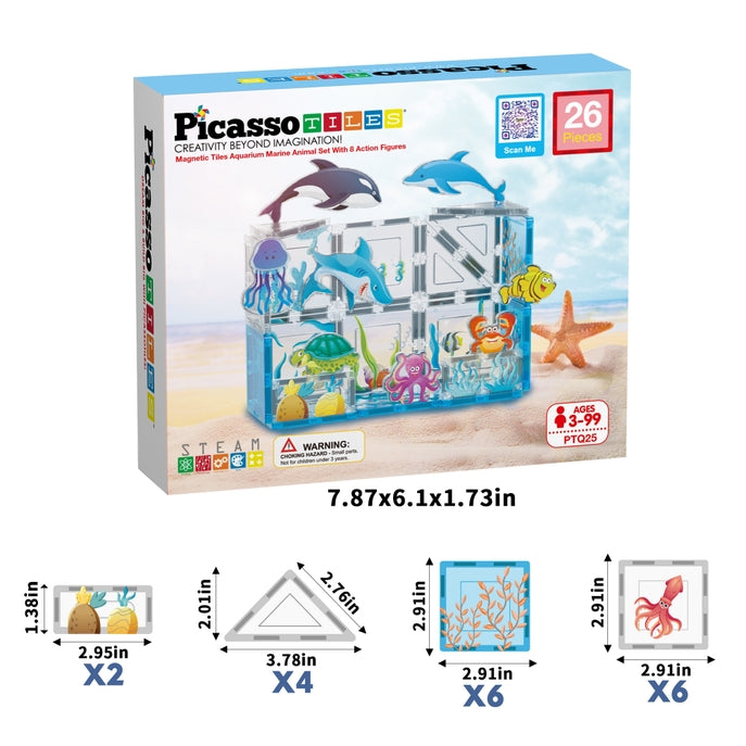 PicassoTiles - 26pc Marine World Set