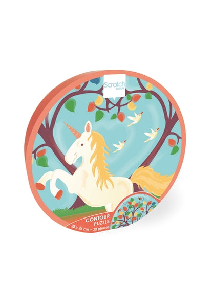 Scratch Europe - Compact Contour Puzzle - Unicorn