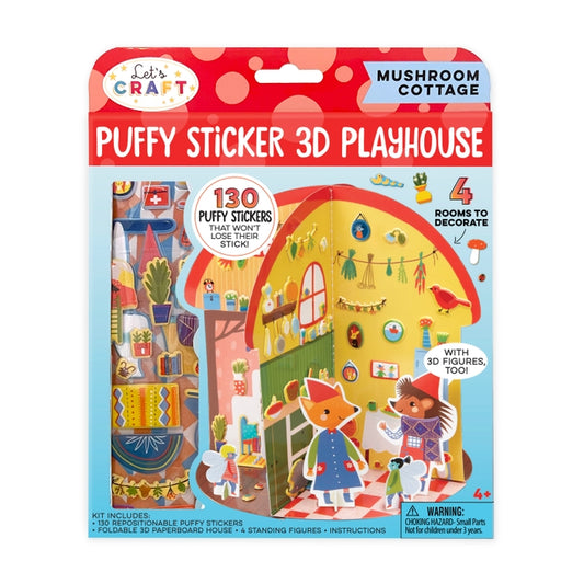 Puffy Sticker 3D Playhouse - Mushroom Cottage