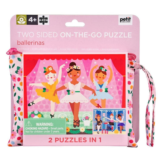 Petit Collage Two Sided On-The-Go Puzzle - Ballerina