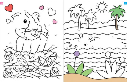 Dot-to-Dot Coloring Book - Animals