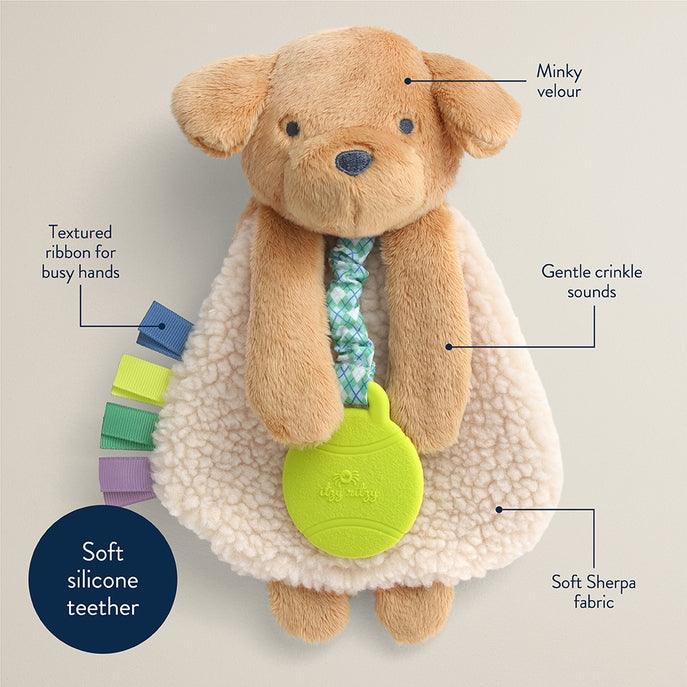 Itzy Ritzy - Itzy Lovey™ Puppy Plus with Silicone Teether Toy