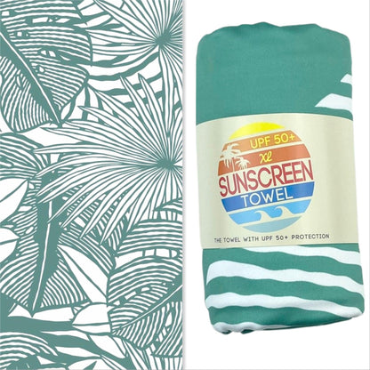 Luv Bug Co XL UPF 50+ Sunscreen Towel - Tropical Green