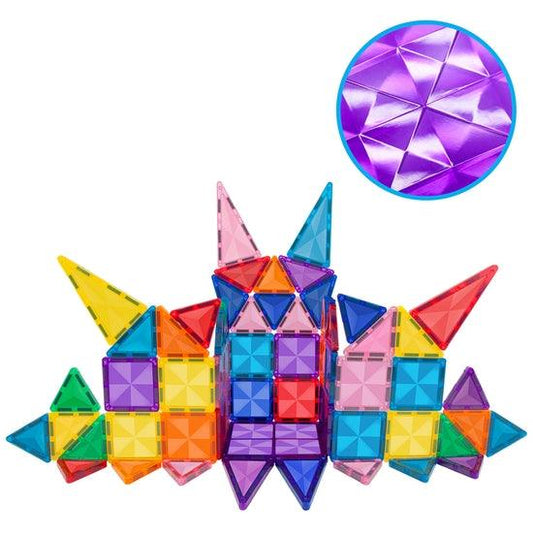 PicassoTiles 61 Piece Magnetic Blocks - Mini Diamond Series