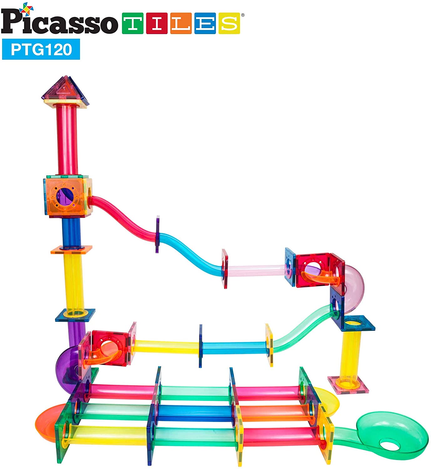 PicassoTiles 120pc Marble Run