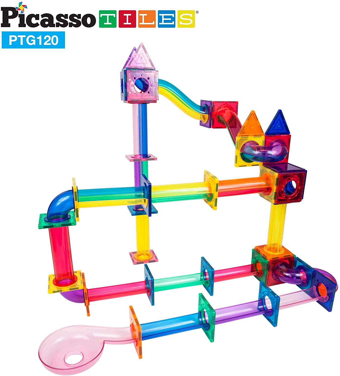 PicassoTiles 120pc Marble Run