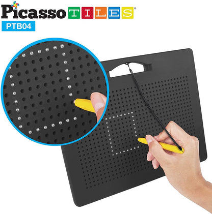 PicassoTiles Double-Sided Magnetic Drawing Board Alphabet Letter and Freestyle