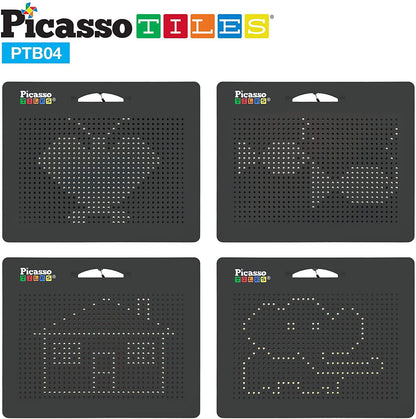 PicassoTiles Double-Sided Magnetic Drawing Board Alphabet Letter and Freestyle