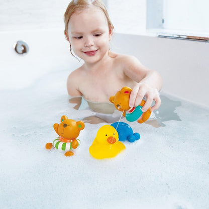 Hape Swimmer Teddy Wind-Up Toy - ECOBUNS BABY + CO.