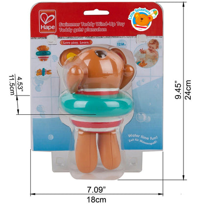 Hape Swimmer Teddy Wind-Up Toy - ECOBUNS BABY + CO.