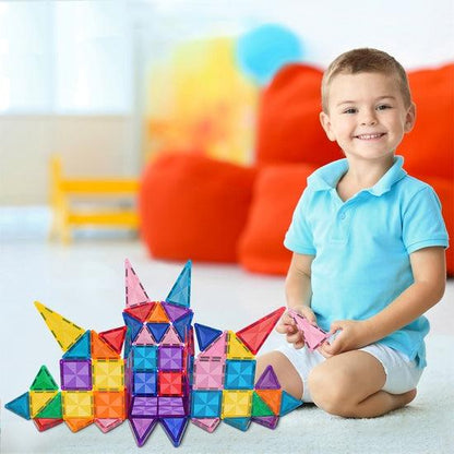 PicassoTiles 61 Piece Magnetic Blocks - Mini Diamond Series